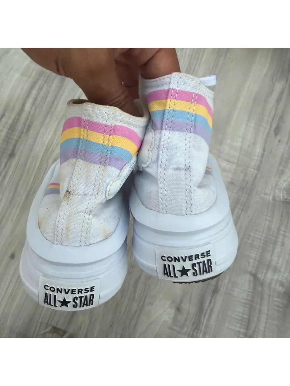 Converse Chuck Taylor All Star Move Platform High Top Rainbow Youth Size 1
